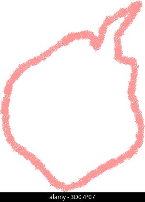 Kreidekreide Wellige Sprechballon-Skizzenkontur Stock Vektor