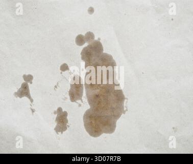 Nahaufnahme des Papiers mit Fettfleck Stockfoto