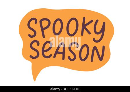 Gruselige Halloween-Schriftzug Mit Handgeschriebenem Schriftzug Stock Vektor