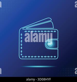 Kopfhörer mit Mikrofonsymbol, Symbol für Kommunikation und Gaming mit Kundensupport, moderner blauer Leuchteffekt im Hintergrund Stock Vektor