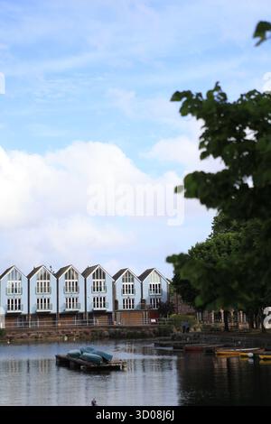 Chichester Canal Basin, am Wasser gelegen, beherbergt Chichester West Sussex UK Stockfoto