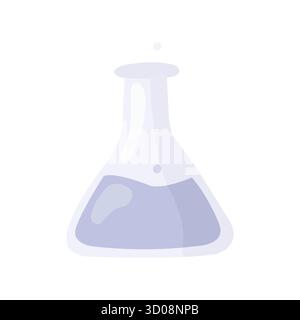 Laborkolben mit flüssiger Illustration Stock Vektor