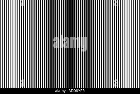 Gestreifte Halbtonstruktur. Gitter Für Gradientenübergänge. Hintergrund der vertikalen Linie verblassen. Schwarzes paralleles, dünnes bis dickes Linienmuster. Stock Vektor