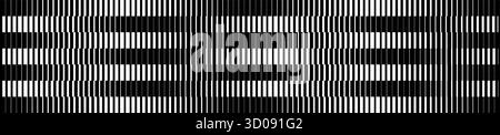 Gitter Für Gradientenübergänge. Schwarz-weiß gestreifte Rasterstruktur. Wiederholtes Muster. Vertikale parallele dünne bis dicke Linien. Doppler eff Stock Vektor