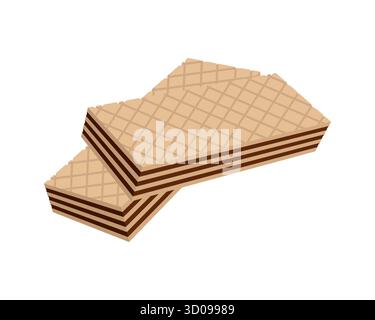 Ein Paar Schokoladenscheiben-Illustration Stock Vektor