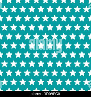 Flache, nahtlose Muster mit Sternendesign Stock Vektor