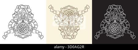 Kalligraphie Vintage Swirl kunstvoll verzierte Motive Vektor isolierte Illustration Stock Vektor