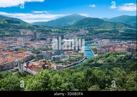 Panoramablick auf Bilbao, Spanien Stockfoto