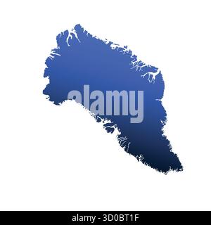 Karte von Grönland, Schildersilhouette. Weltkarte Globe. Vektorillustration isoliert auf weißem Hintergrund. Amerikanischer Kontinent Stock Vektor