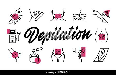 Enthaarungs-Poster. Vektorabbildung Stock Vektor