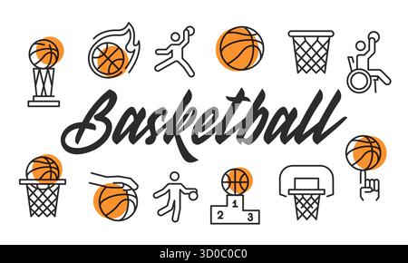 Basketball-Poster. Vektorabbildung Stock Vektor