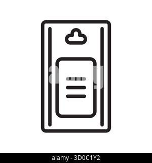 Kunststoffaerosol für Kosmetik, Symbol mit schwarzer Linie. Vektor isoliertes Element.editierbare Kontur Stock Vektor