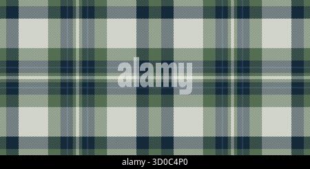 Textil mit lebendigem Muster, Vektorkarierung im Hintergrund. Nahtloses Karomuster in weiß- und dunklen Farbtönen. Stock Vektor