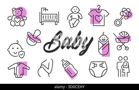 Baby-Poster. Vektorabbildung Stock Vektor