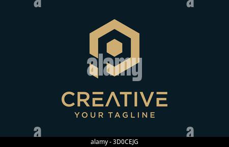 Eine abstrakte und moderne Vektorlogovorlage mit dem Anfangsbuchstaben P, die für verschiedene Unternehmen entwickelt wurde. Dieses vielseitige Symbol ist für Marken geeignet Stock Vektor