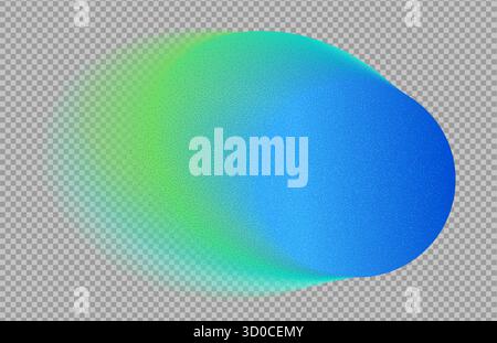Grüner blauer Blob transparenter Farbverlauf Hintergrundfarbe abstraktes Unschärfe Rauschen. Diese Vektorkollektion zeichnet sich durch weiche, fließende Formen und strahlende Lichteffekte aus Stock Vektor