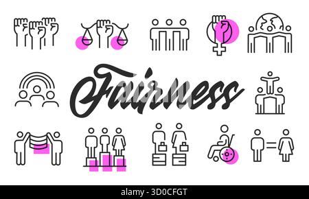 Poster Zur Fairness. Vektorabbildung Stock Vektor
