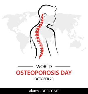 Welttag der Osteoporose. Stock Vektor