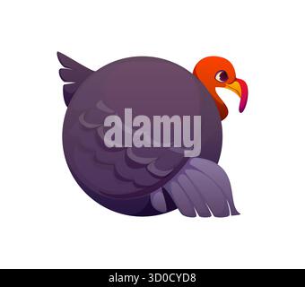 Buchstabe Q als truthahnvogel-Zeichentrickfigur. Vector Farm Schriftart, Landwirtschaft Schriftart, Ernteart, lustiges englisches Alphabet. Lustiges und niedliches abc für Kindererziehung, frühes Lernen und Kindergarten-Spiele Stock Vektor