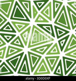 Abstrakter Vektorhintergrund. Abgerundete Vollformen in Rahmen. Großes Dreieck. Mono-Ton-Stil. Wiederholbares Muster. Klassische Vektorfliesen. Stock Vektor