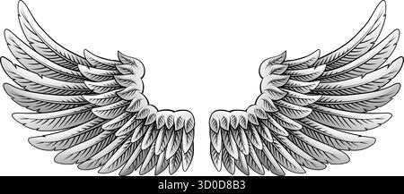 Illustration Des Angeladlers Pegasus Federflügel Stock Vektor