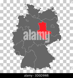 Deutschland Karte Symbol von Sachsen-Anhalt, Geographie leer Konzept, isolierte Grafik Hintergrund Vektor-Illustration . Stock Vektor