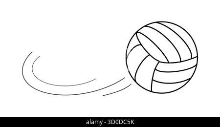 Bounced Ball Comic Manga-Effekt, Doodle Line Hand gezeichnete Ballsprungbahn, Ballbewegungsausdruck. Skizzenbewegung. Vektorabbildung Stock Vektor