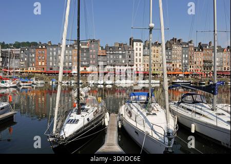 Hafen von Honfleur, Departement Calvados, Region Unternormandie, Nordwestfrankreich, Westeuropa Stockfoto