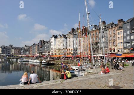 Hafen von Honfleur, Departement Calvados, Region Unternormandie, Nordwestfrankreich, Westeuropa Stockfoto