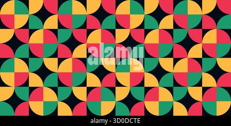 Monat Der Schwarzen Geschichte. Afrikanisch-amerikanisches Schwarzes Geschichtsmonatsmuster. Abstrakter geometrischer nahtloser Hintergrund. Juneteenth Unabhängigkeitstag. Kwanzaa. Patte Stock Vektor
