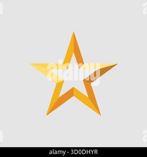 3D-Sternvektor-Illustration auf weißem Hintergrund. Stock Vektor