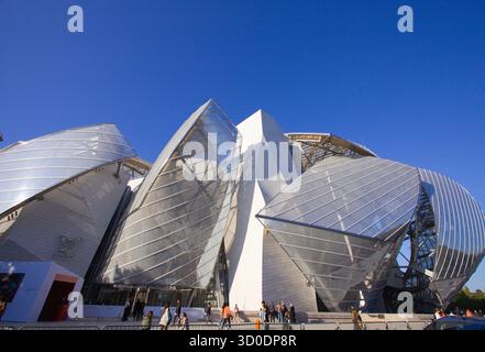 Frankreich, Paris, Fondation Louis Vuitton, Museum, Moderne Architektur, Frank Gehry Architekt, Stockfoto