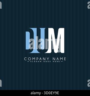 DUM Vector Logo-Vorlage – kreatives Symbol für die Anfangsbuchstaben D, U und M Stock Vektor