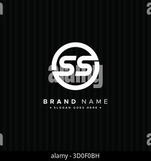 SS Minimal Vector Logo – Simple Business Logo für Monogramm S und S Stock Vektor