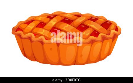Cartoon Apfelkuchen, Thanksgiving Tag Stock Vektor
