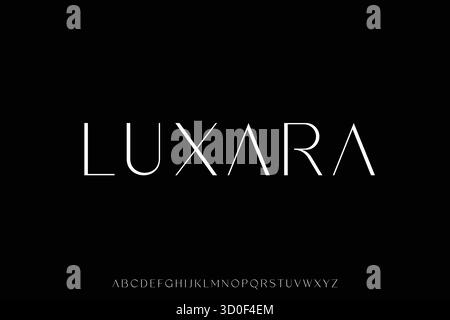 Luxus und minimalistisches Alphabet mit Schriftvektor. Elegante Schriftart für Branding-Design Stock Vektor
