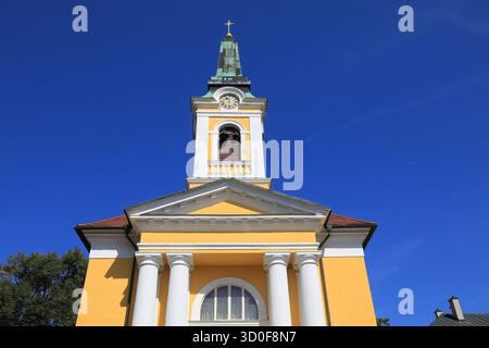 Kirche der Heilig-Kreuz-Erhöhung, Frantiskovy Lazne, Franzensbad, Kurort in Karlsbad, Böhmen, Tschechische Republik Stockfoto