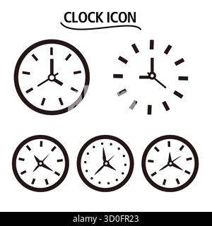 5 STELLEN SIE das Symbol für den Countdown für die Uhr flach ein. Illustration des Zeitchronometers auf weißem isoliertem Hintergrund. Business-Konzept der Uhr Stock Vektor