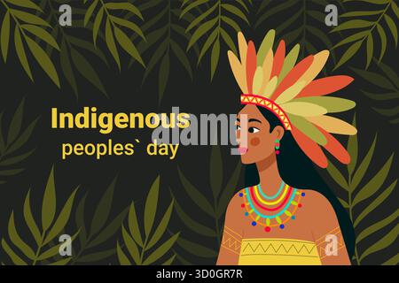 Flache Illustration einer einheimischen Andenfrau in traditioneller Kleidung. Ideal für kulturelle oder kulturelle Designs. Stock Vektor