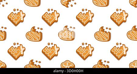 Nahtloses Lebkuchenhaus-Cookie-Muster Stock Vektor