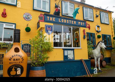 The Lobster Pot ein skurriler Pub & Restaurant, Blackness, Linlithgow, West Lothian, Schottland Stockfoto