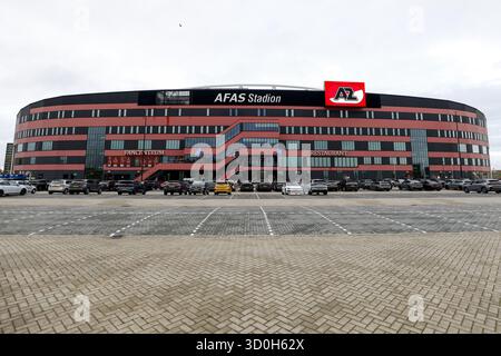 Alkmaar, Niederlande. Oktober 2025. ALKMAAR, 23-10-2025, AFAS-Stadion, Saison 2025/2026, UEFA Conference League Fußball, Ligaphase Spieltag 2, Spiel zwischen AZ und SK Slovan Bratislava, Bild zeigt Stadionübersicht Credit: Pro Shots/Alamy Live News Stockfoto