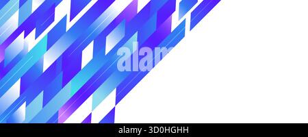Moderner abstrakter geometrischer Verlaufshintergrund mit bunten Diagonalformen. Für Anzeigen, Branding, Banner, Cover, Etiketten, oder Layout Design Stock Vektor