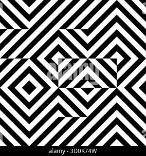 Schwarz-weiße geometrische Vektormuster Minimal Poster mit geometrischem Muster 20er Jahre Hintergrund und Cover Design, Poster Stock Vektor