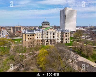 Lucas County Courthouse aus der Vogelperspektive an der 700 Adams Street im Zentrum von Toledo, Ohio OH, USA. Stockfoto