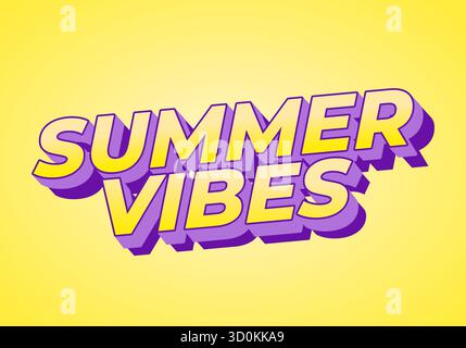 Sommerstimmung. Fröhliche und dynamische Typografie perfekt für Poster, T-Shirts, Einladungen und saisonale Grafikdesigns Stock Vektor