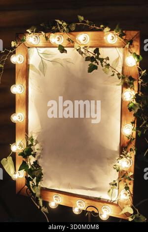 Sitzplatte für Restaurantgäste bei einer privaten Veranstaltung Stockfoto