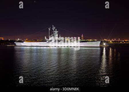 Luftaufnahme von mobilen Bucht bei Sonnenuntergang Stockfoto