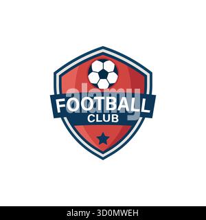 Modernes Design Des Fußballklubs – Logo Für Fußballmannschaft Und Sportabzeichen. Stock Vektor