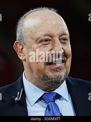 Aktenfoto vom 09/25 von Rafael Benitez. Rafael Benitez wurde zum neuen Manager von Panathinaikos ernannt. Die griechische Seite begrüßte die Ernennung des ehemaligen Liverpool-, Real Madrid- und Newcastle-Managers zum „Beginn einer neuen Ära“ in einem Beitrag, in dem er seine Ankunft am X ankündigte. Ausgabedatum: Freitag, 24. Oktober 2025. Stockfoto